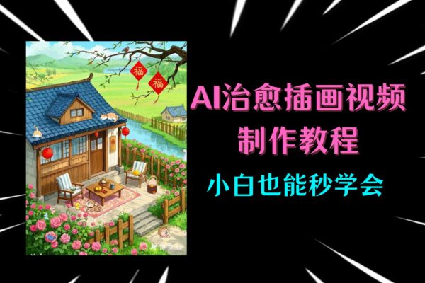 AI田园治愈系动态插画视频制作教程